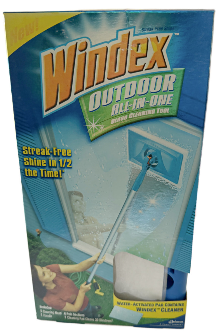 Windex Outdoor All-In-One Glass Cleaning Tool Starter Kit NEW SEALED