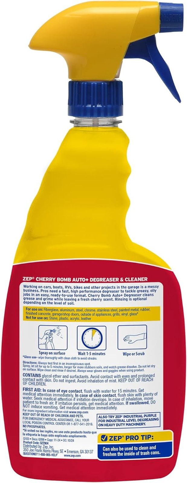 Cherry Bomb Auto+ Degreaser & Cleaner – for Auto, Marine, RV, & Home – 32 Oz.