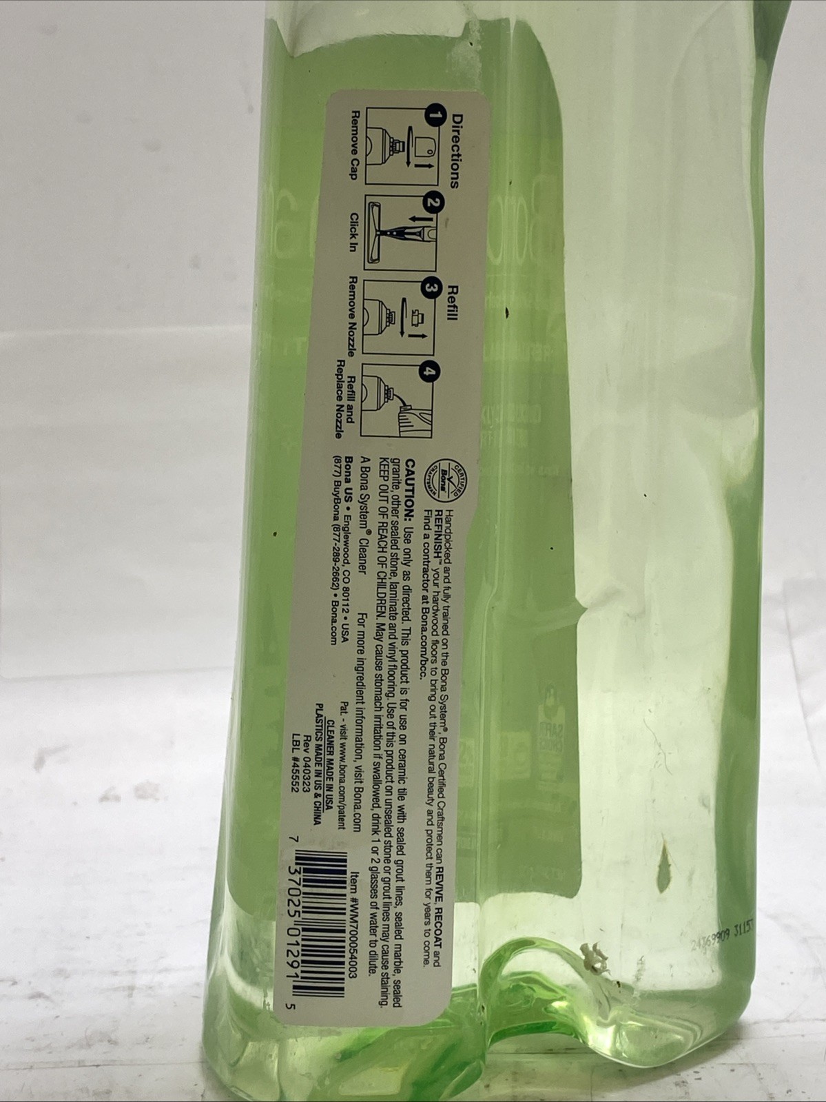 Bona Multi Surface Hard Floor Cleaner Spray Mop Cartridge 34 Fl Oz