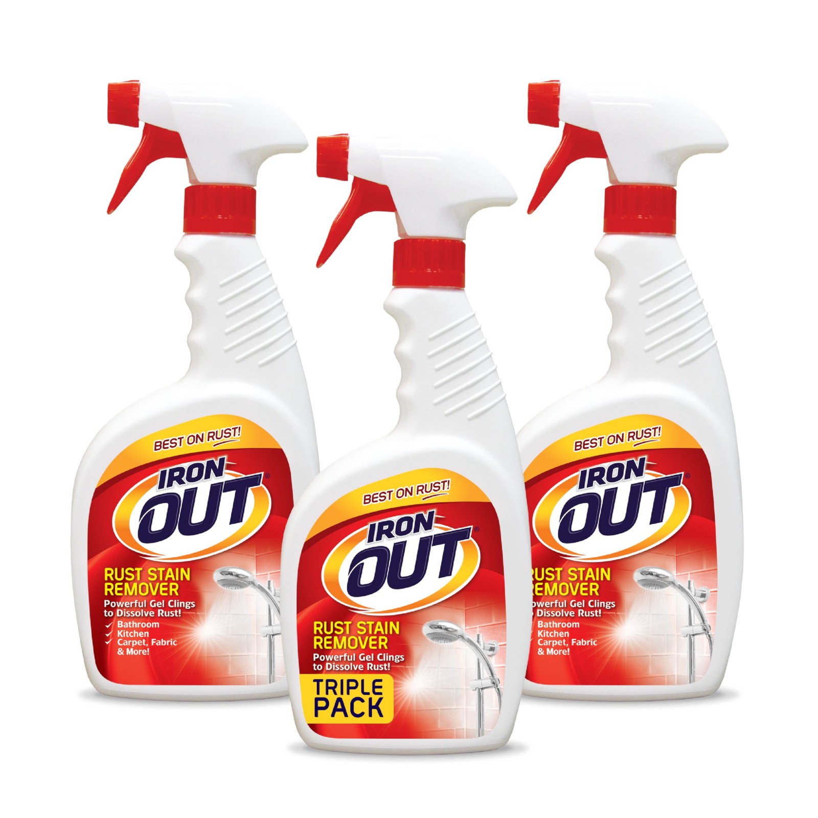 Iron OUT Rust Stain Remover Spray Gel Remove and Prevent Rust Stains 3 Pack