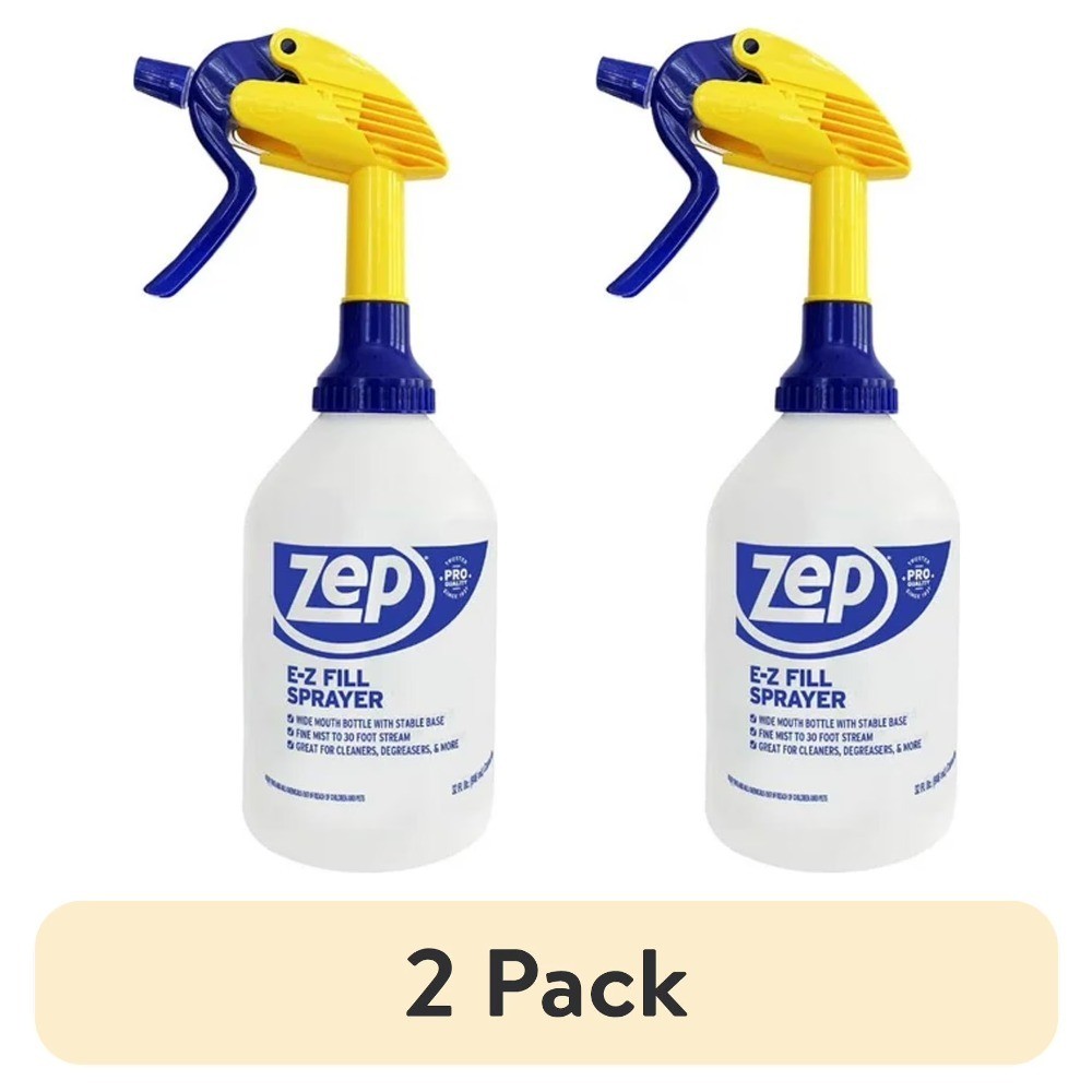 (2 pack) Pro 1.1 EZ Fill Plastic Spray Bottle, 32 oz, Cleaning