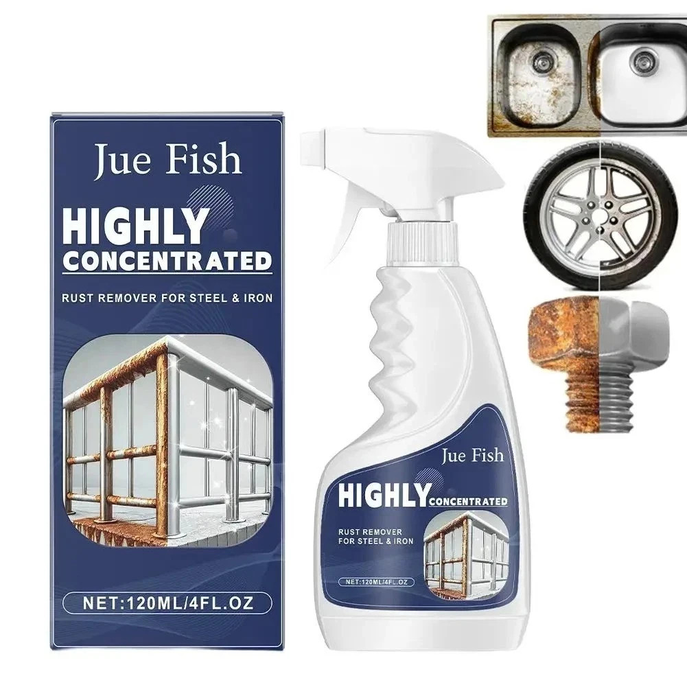 Industrial Rust Remover 120ml Highly Concentrated Fast Acting Steel Iron Cleaner