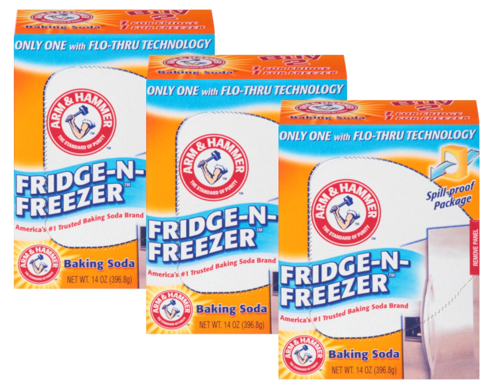 Arm & Hammer Fridge-N-Freezer Baking Soda, 14 Oz. – Pack of 3