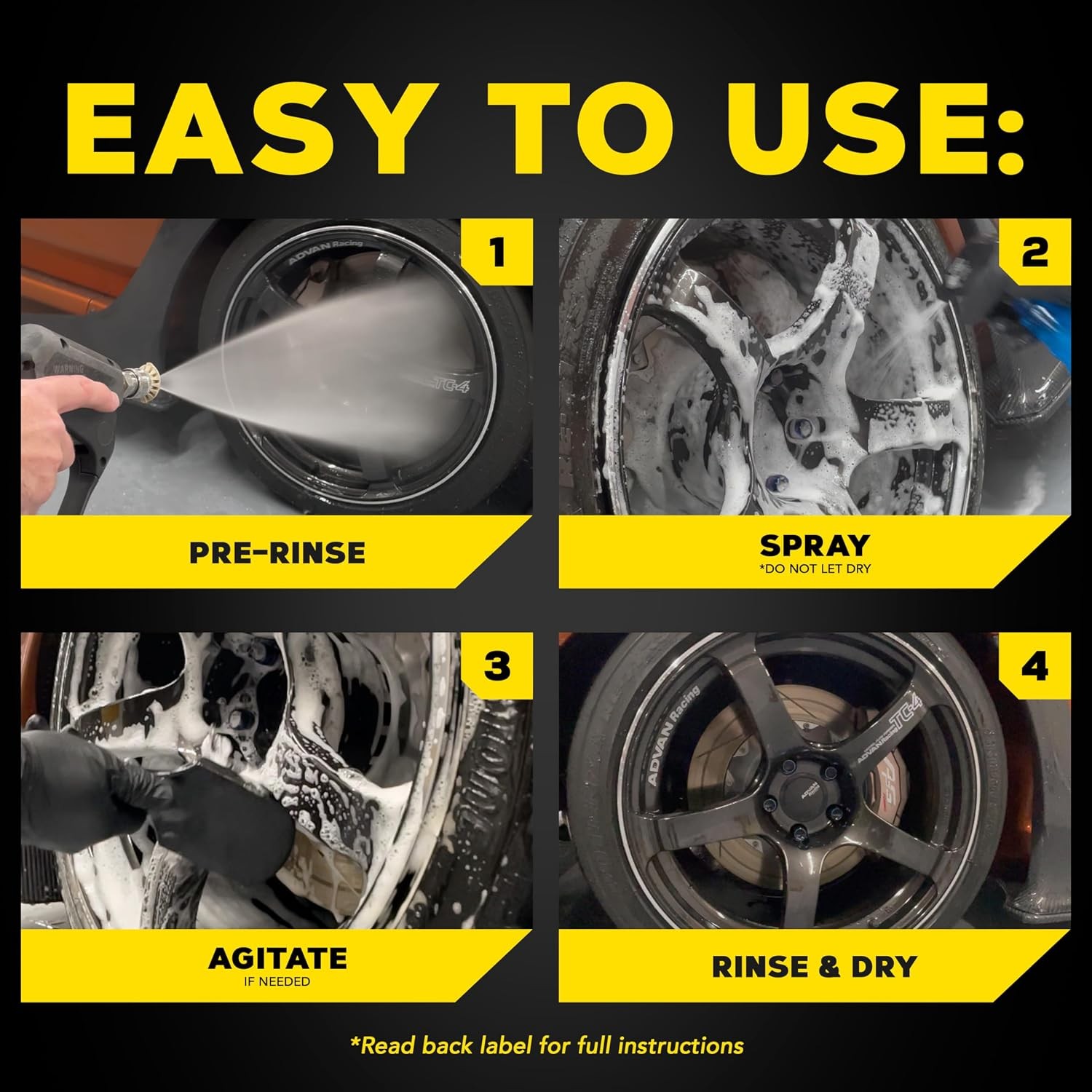 Meguiars Hot Rims Aluminum Wheel Cleaner Spray Deep Foaming Rim Cleaner