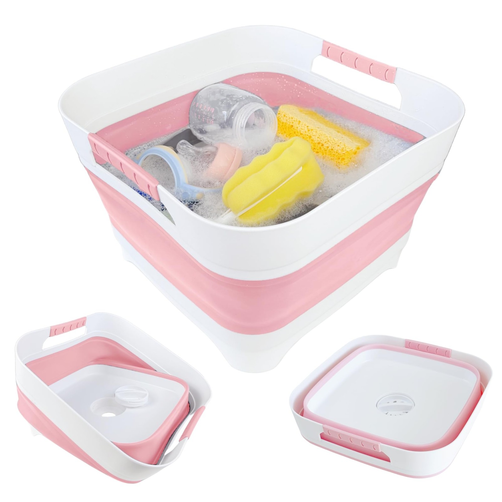 GIMWA Wash Basin for Baby Bottles, Foldable, Versatile Wash Tub for Kitchen,…