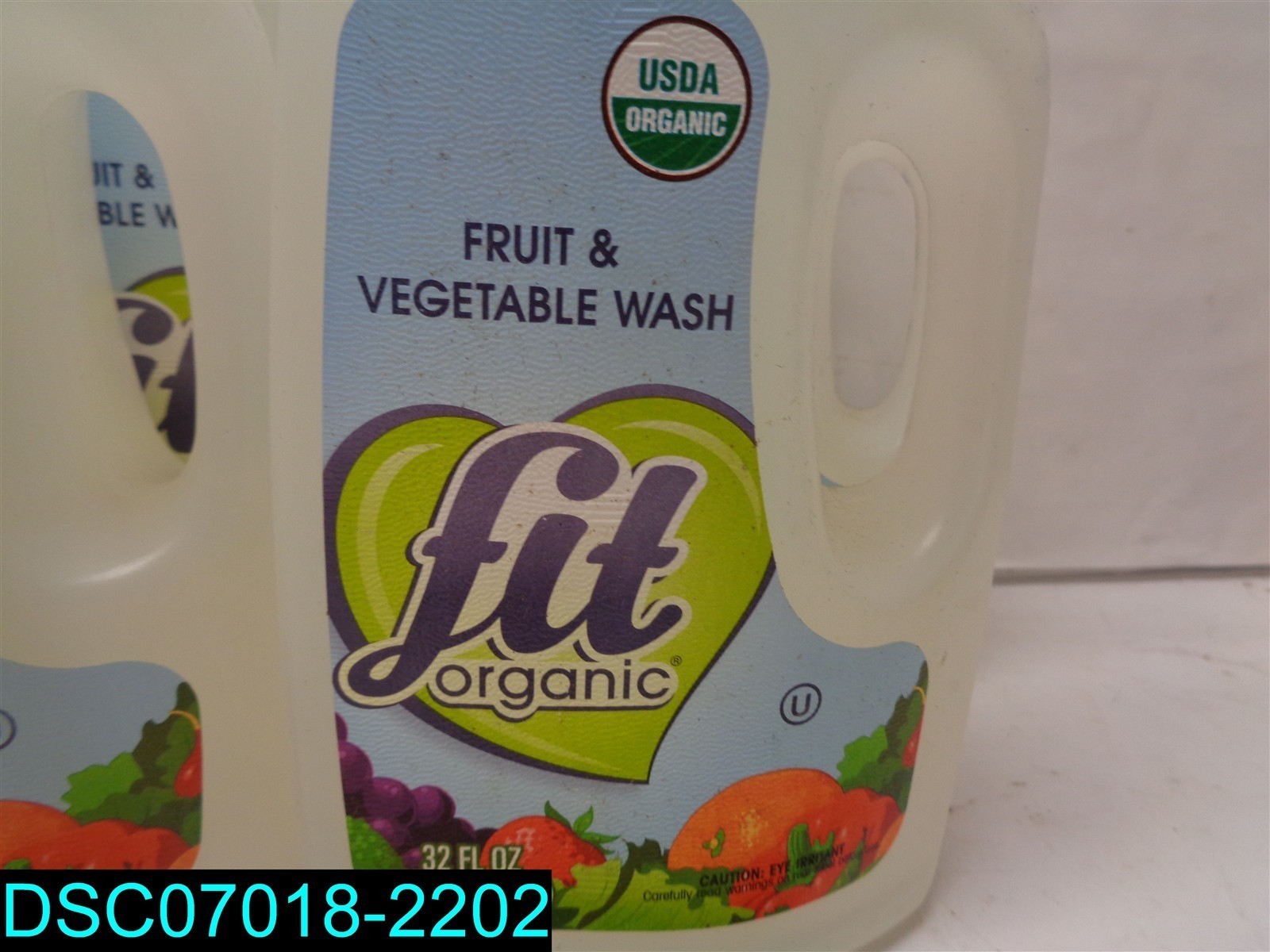 QTY=256oz: ( 32oz x 8) Fit Organic – Fruit & Vegetable Wash
