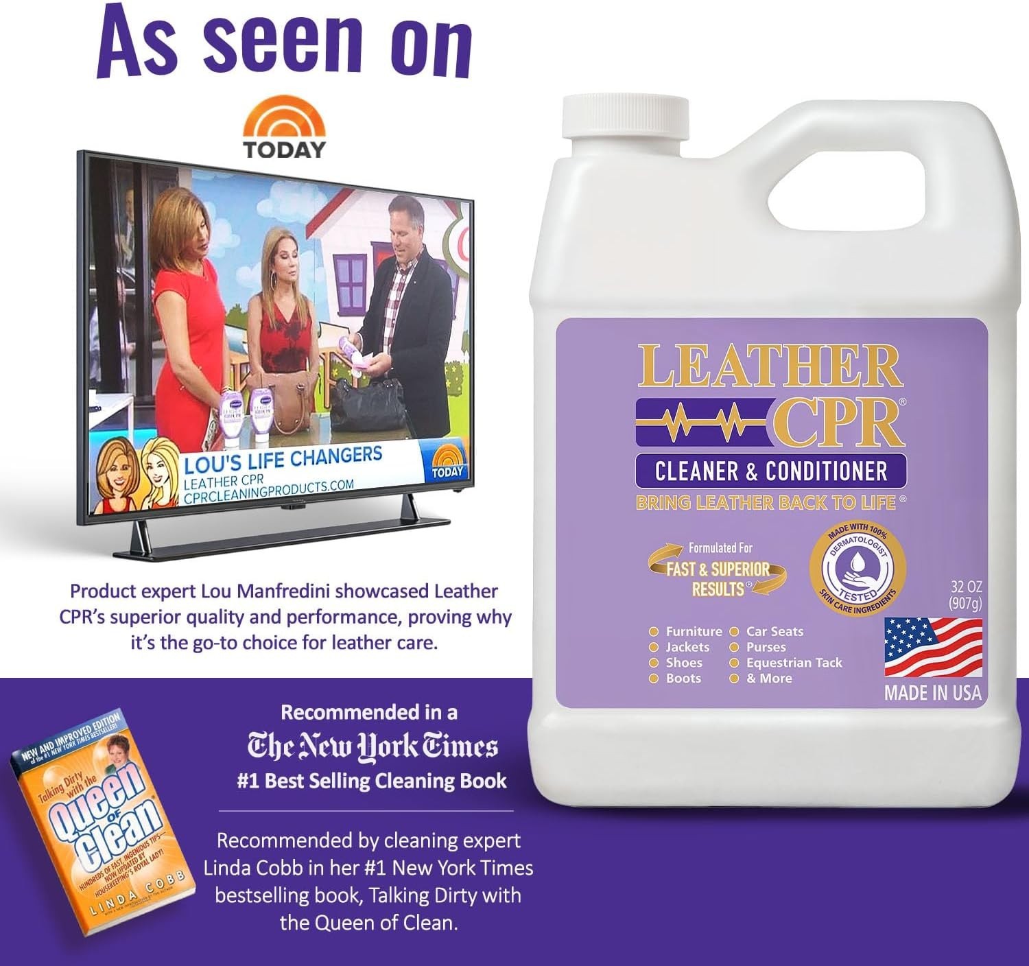 Leather Care Cream – Cleans & Conditions Furniture, Handbags