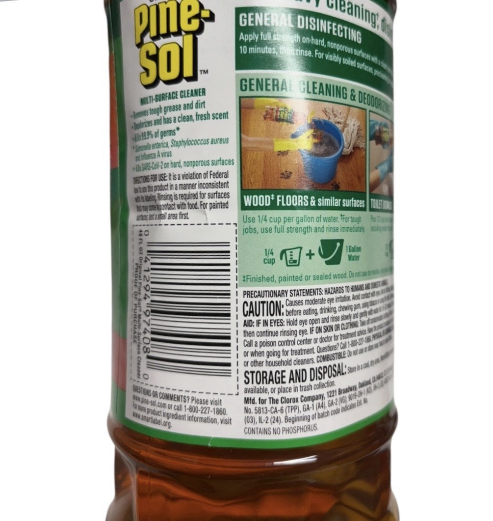 (2) Pine Sol with Pine Oil & Glycolic Acid Multi Surface Cleaner 48oz Large