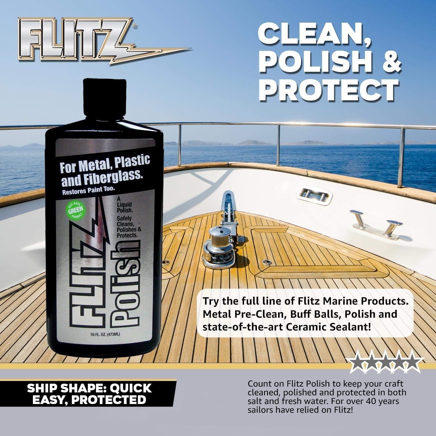 Multi-Purpose Metal Polish Liquid 3.4oz – Tarnish Remover for Aluminum, Chrome,
