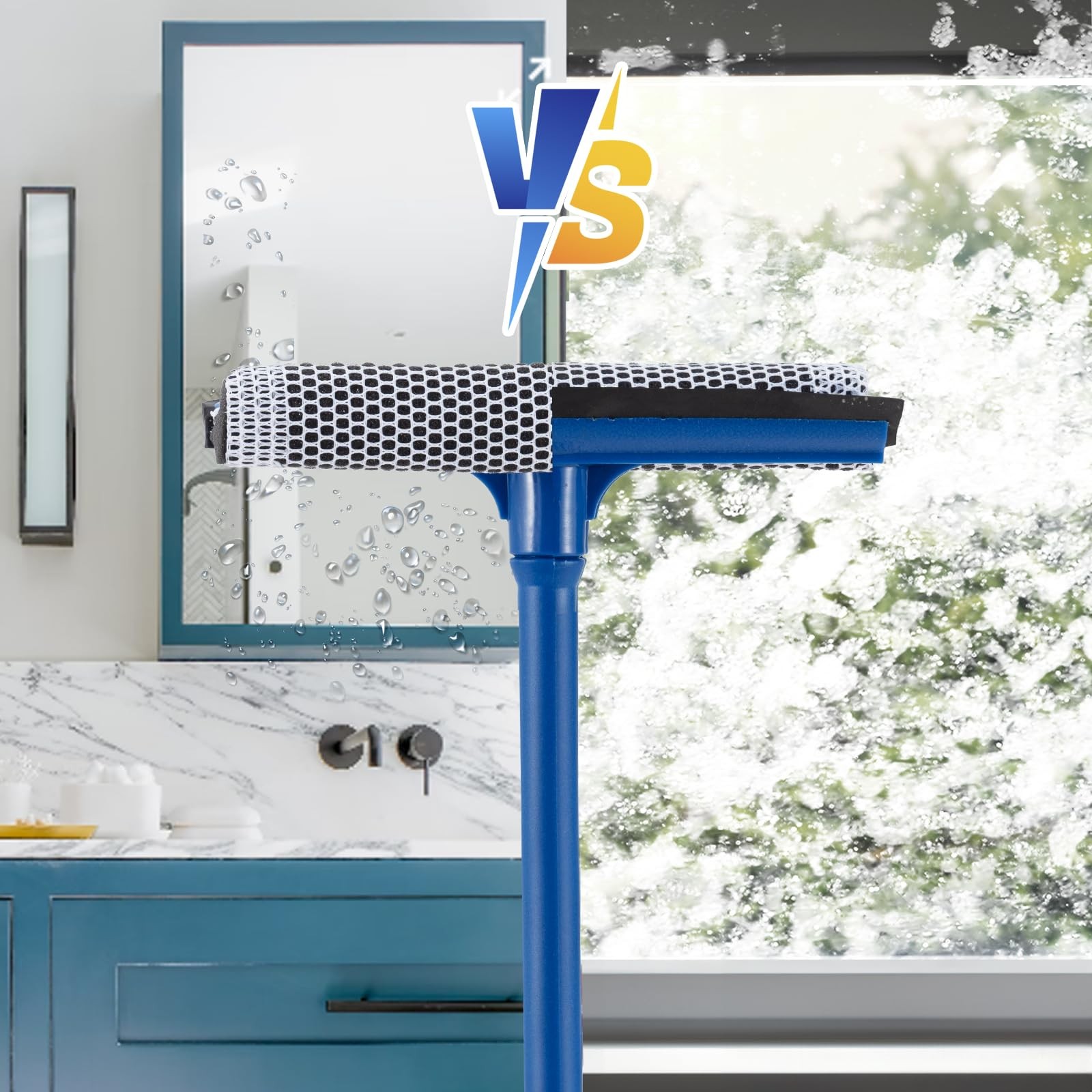 Window Squeegee Window Cleaner for Gas Station Glass Shower Window Door Cleaning