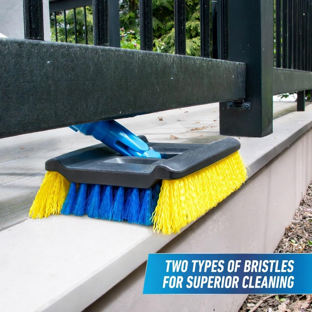 Professional Lock-On Wood & Composite Deck Brush with EZ Extend Pro Telescopic P