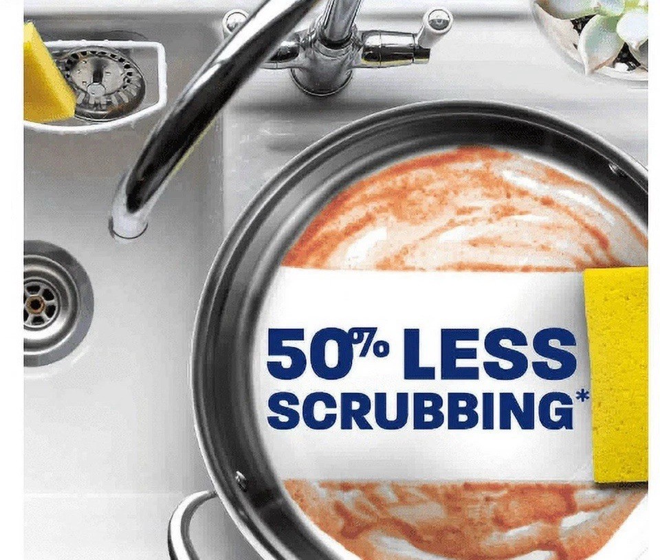Dawn Ultra 50% Less Scrubbing Dishwashing Liquid, Lemon, 7.5 fl oz, 3 Pack