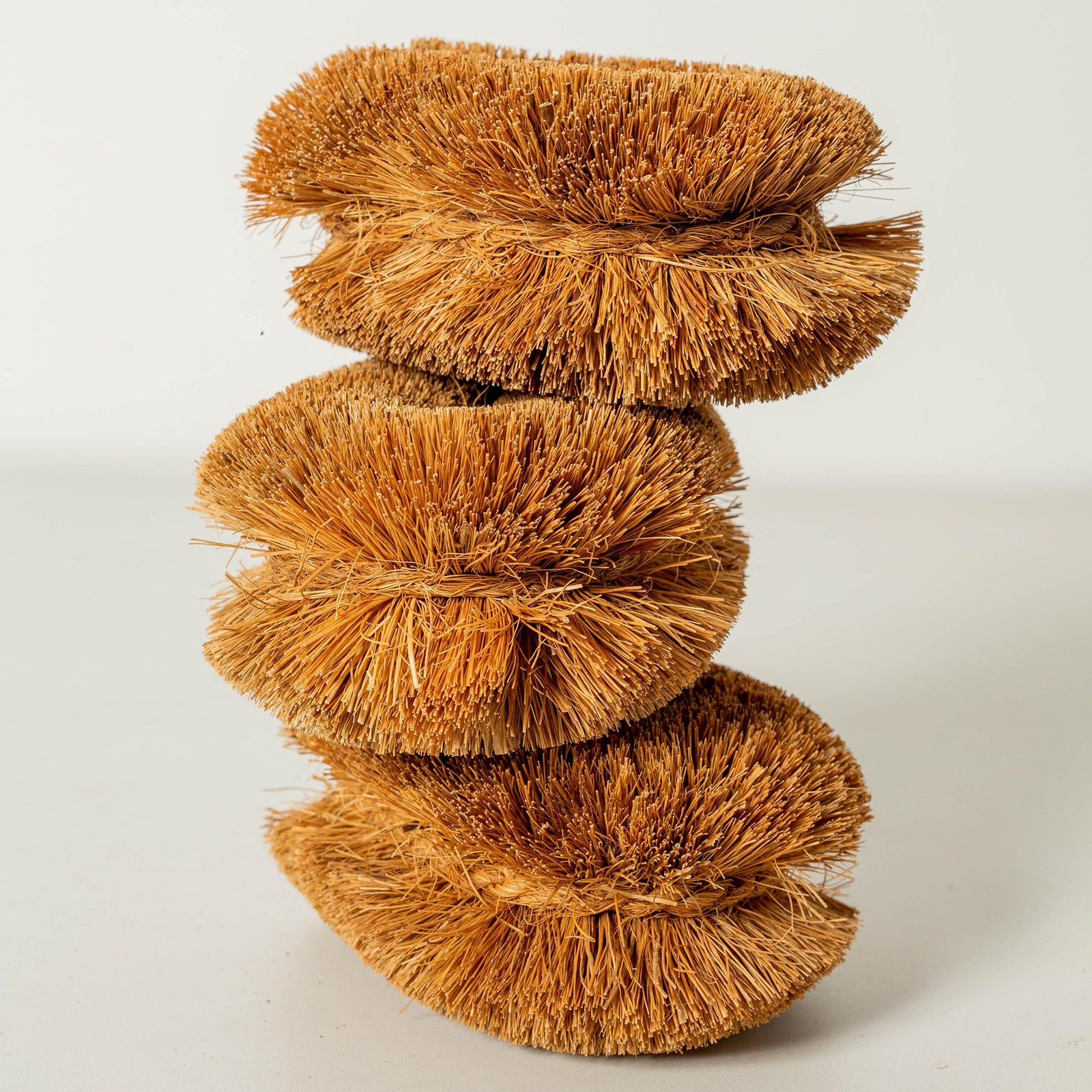 Pack of 3 Tawashi 100% Natural Coconut Coir Fiber Brush Vegetable Scrub BrushI