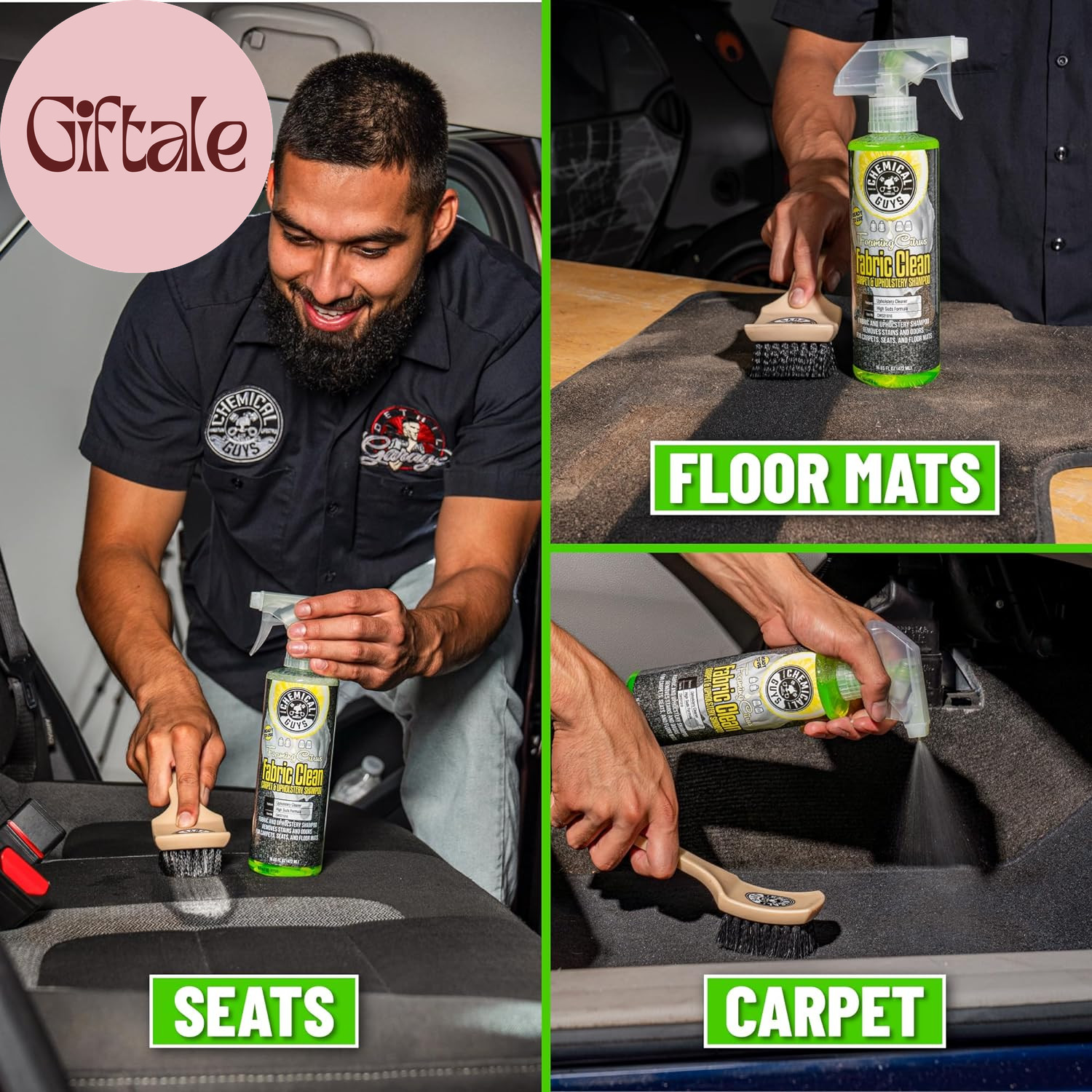 Foaming Citrus Fabric Clean Carpet & Upholstery Cleaner – Car Carpet Cleaner Spr