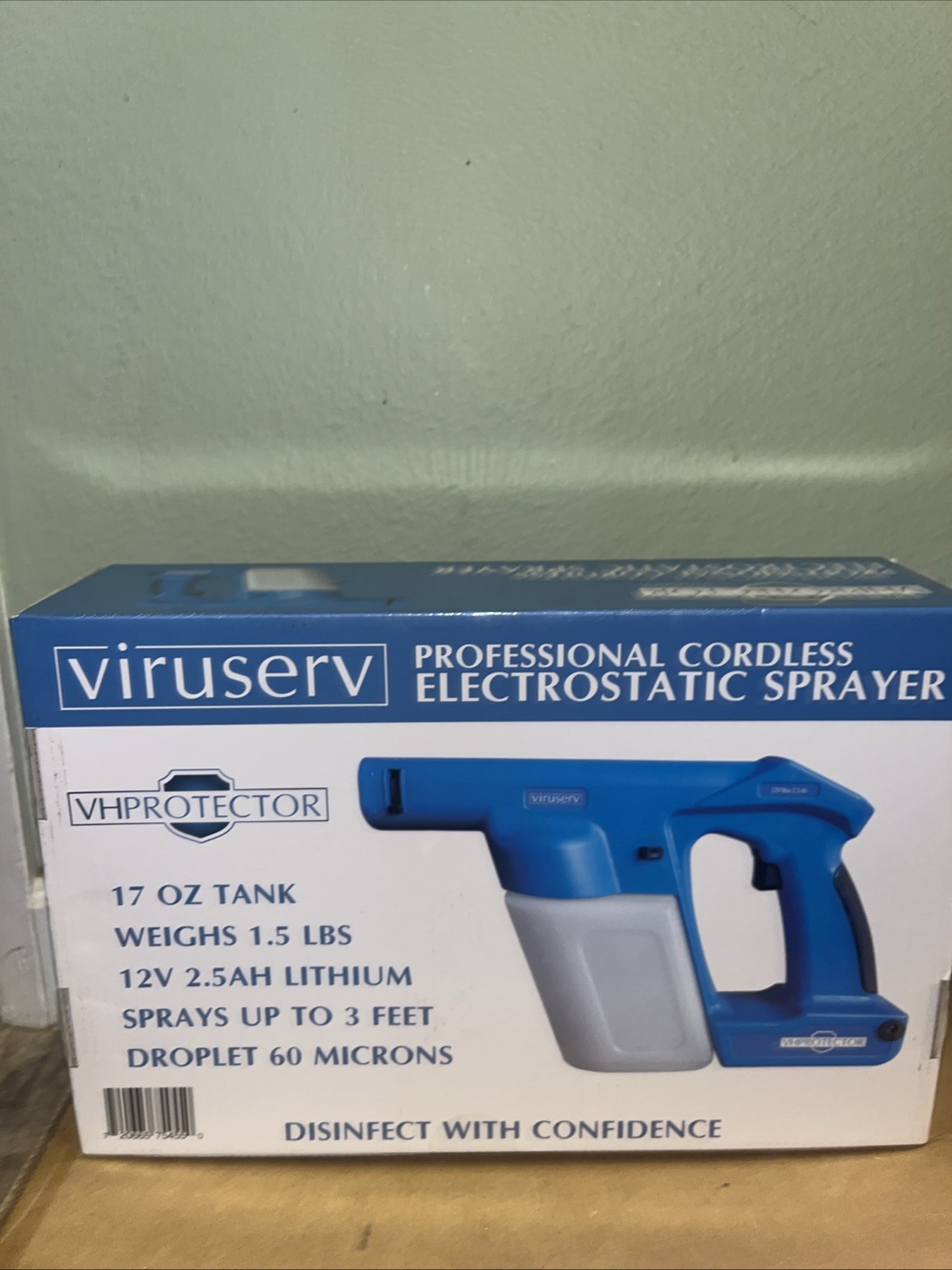 Viruserv – VH Protector – Handheld Electrostatic Disinfectant Sprayer – SEALED