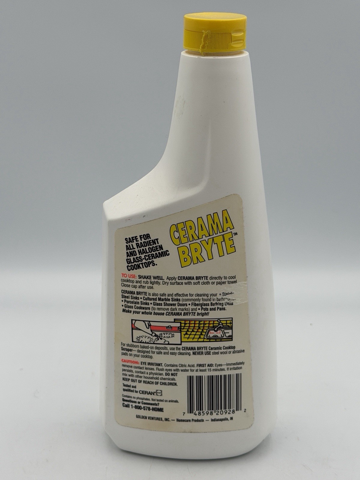 NOS Vtg 2000’s Cerama Bryte Cooktop & Stove Top Cleaner Glass-28 OZ Prop