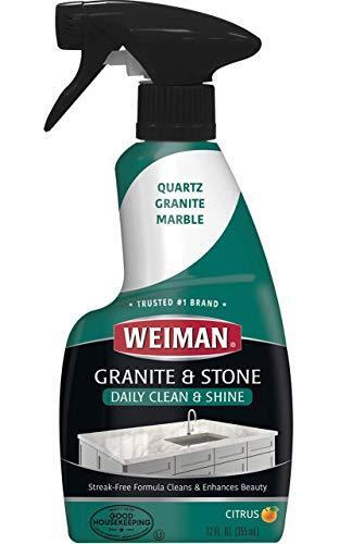 Weiman Granite Cleaner and Polish – 12 Fluid Ounce – Enhances Natural Color in
