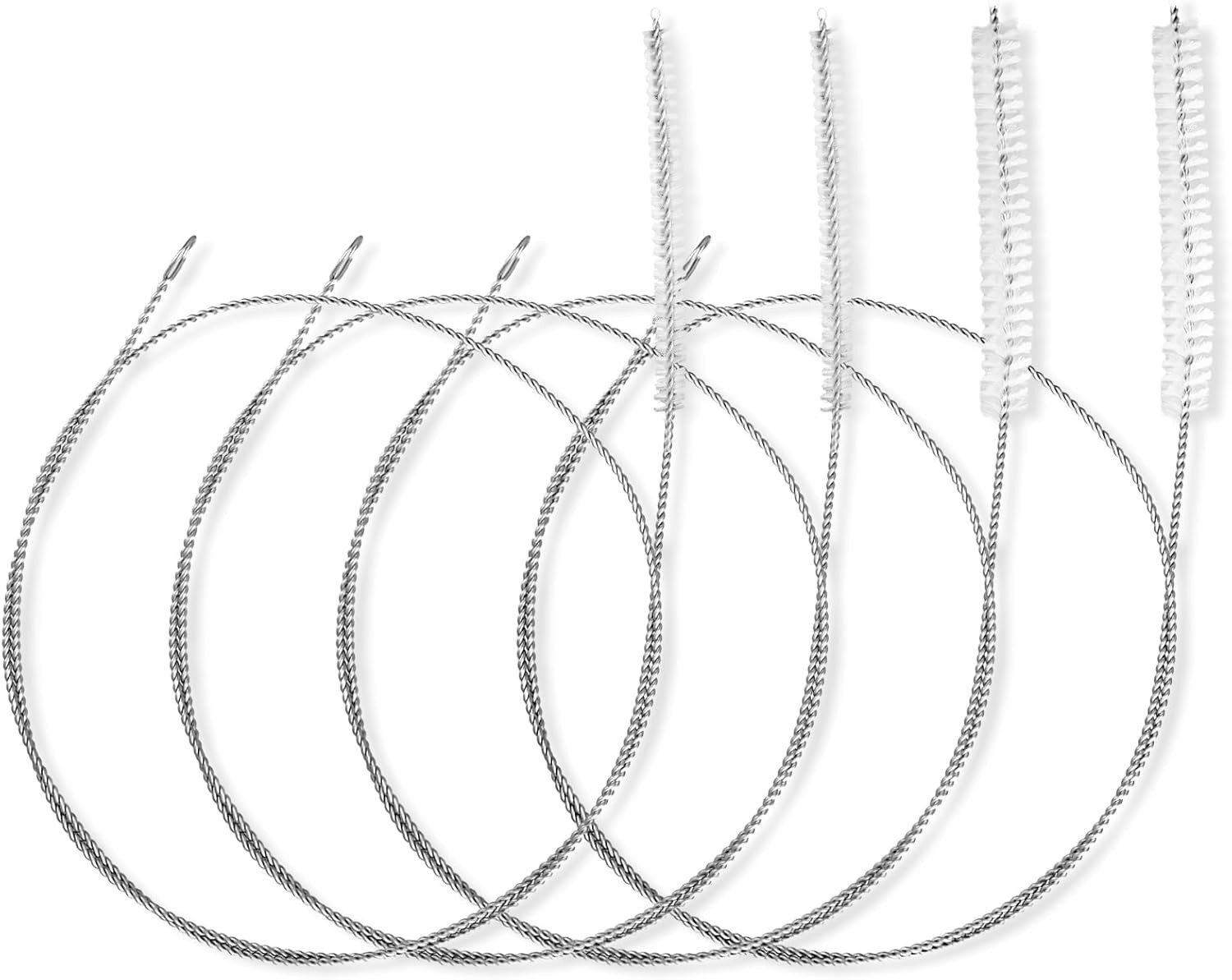 4 Pack 39.4″ Extra Long Straw & Tube Cleaning Brushes for Pipes, Hoses & Labs