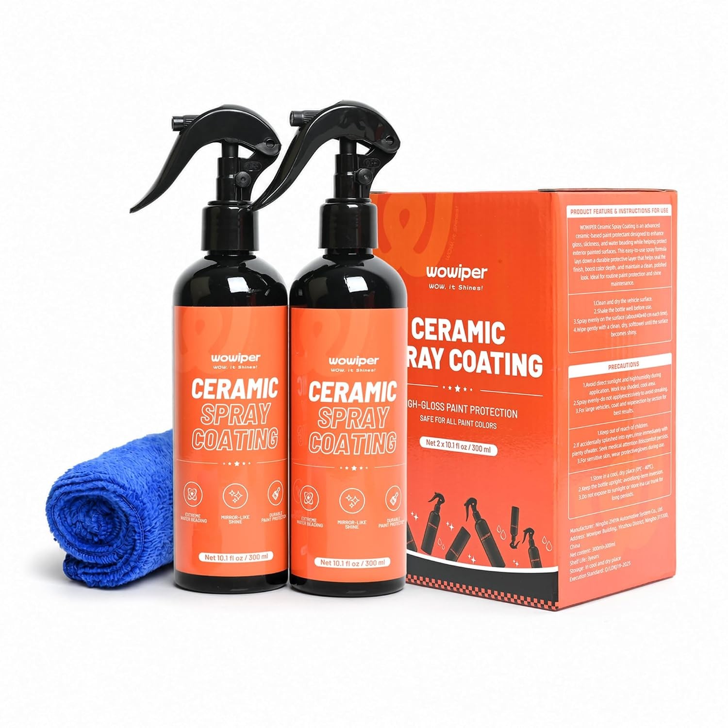 Ceramic Car Coating Spray – Quick Detailer Hydrophobic Water Repellent Paint