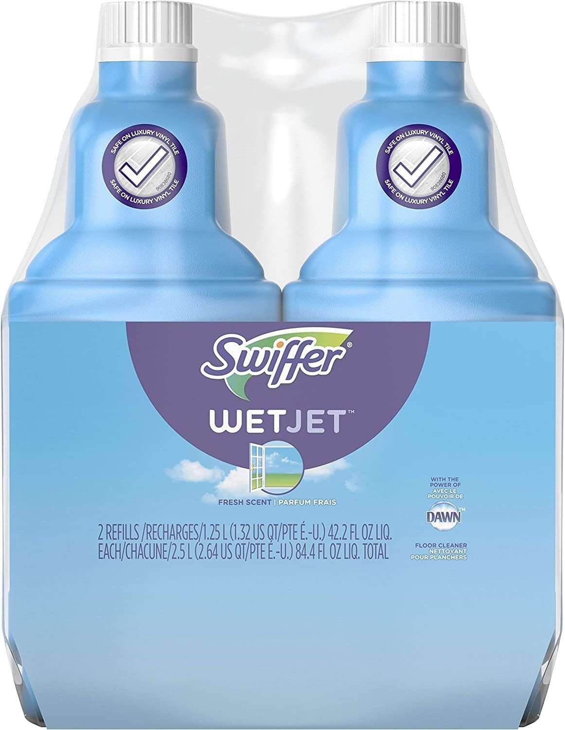 Swiffer Wetjet Hardwood Floor Mopping & Cleaning Solution Fresh 2 x 1.25L Pack