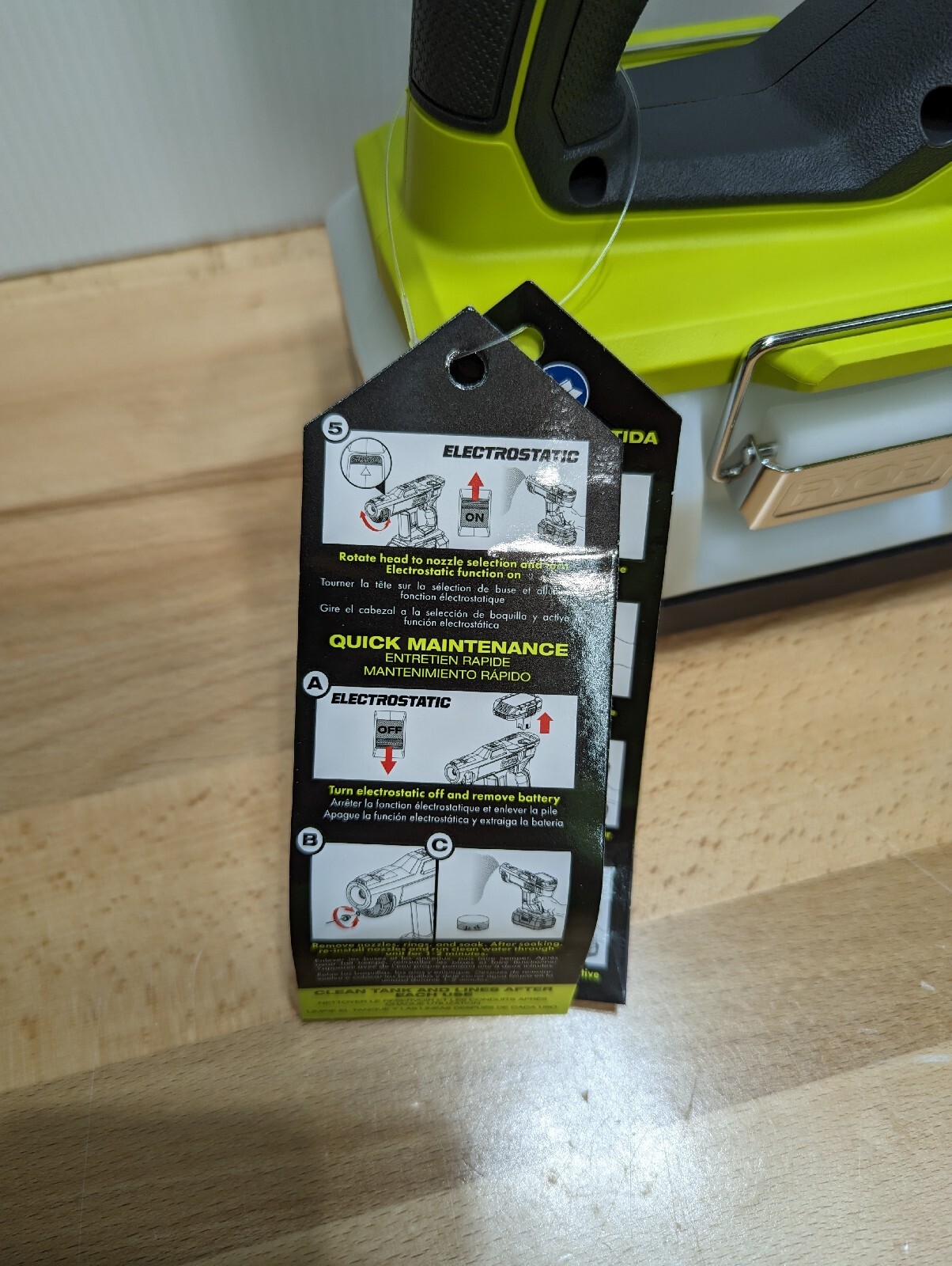 PSP02B RYOBI ONE+ 18V Cordless Handheld Electrostatic Sprayer & 2 Tanks A95102