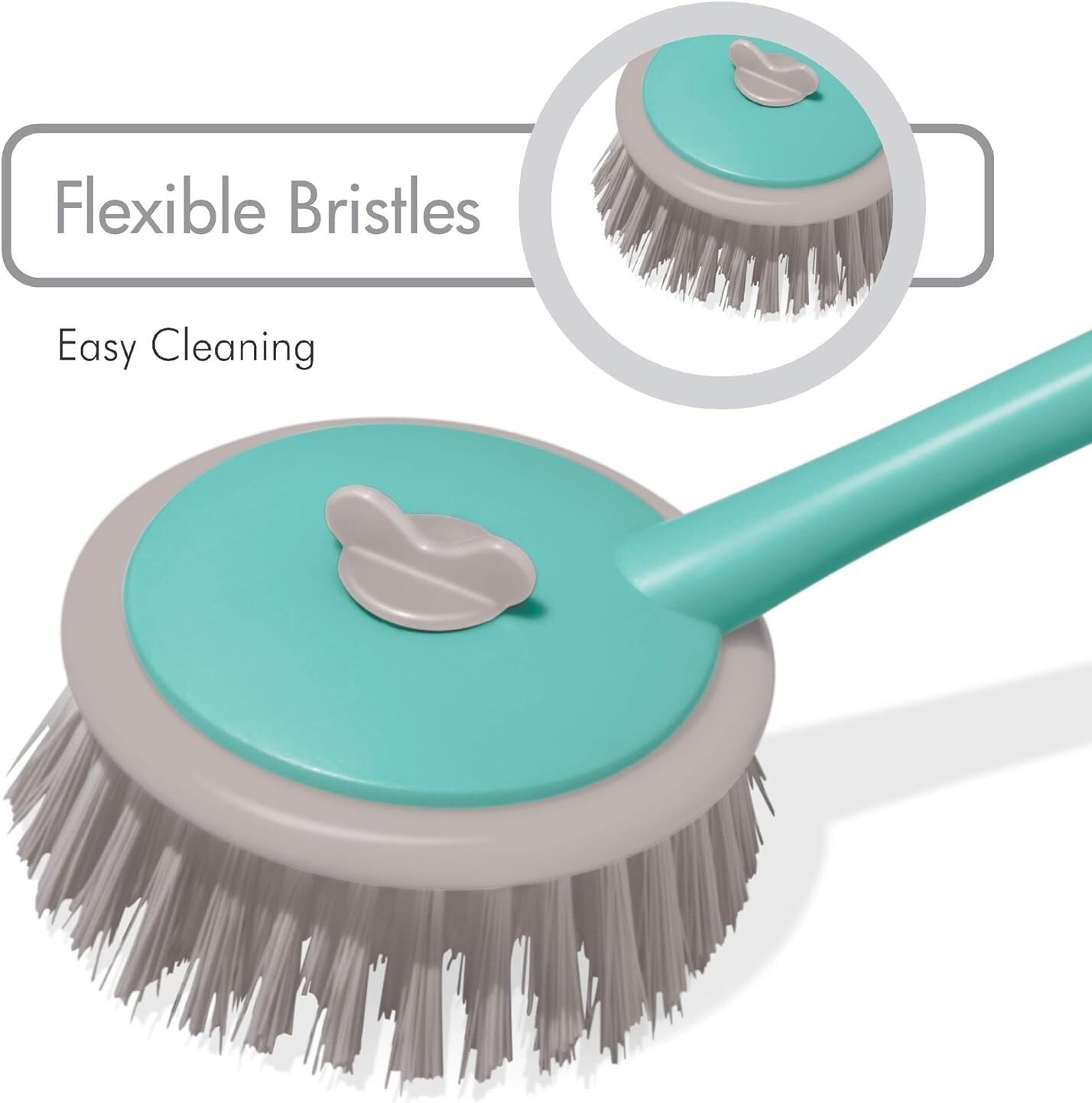 Kitchen Sink Brush, Aqua Green, Single Pack
