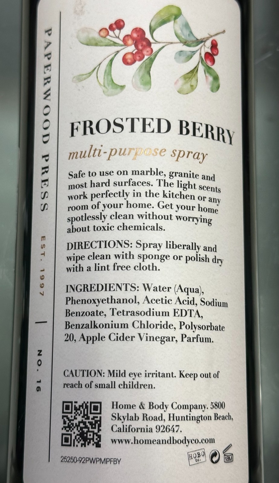 PAPERWOOD PRESS ~ FROSTED BERRY Multi Kitchen Refresher Cleaner Odor Deodorizer