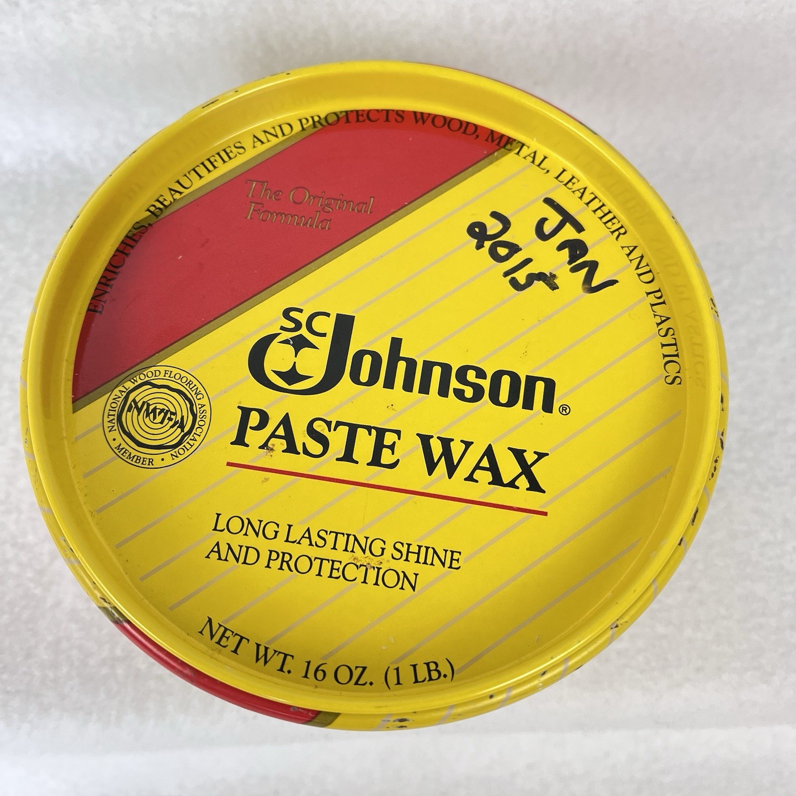 SC Johnson Paste Wax The Original Formula 16oz Container 15.7 oz Total Weight