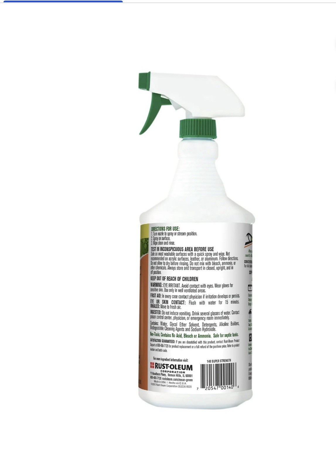 Mean Green Super Strength Cleaner & Degreaser Spray 32 fl oz Non-Toxic