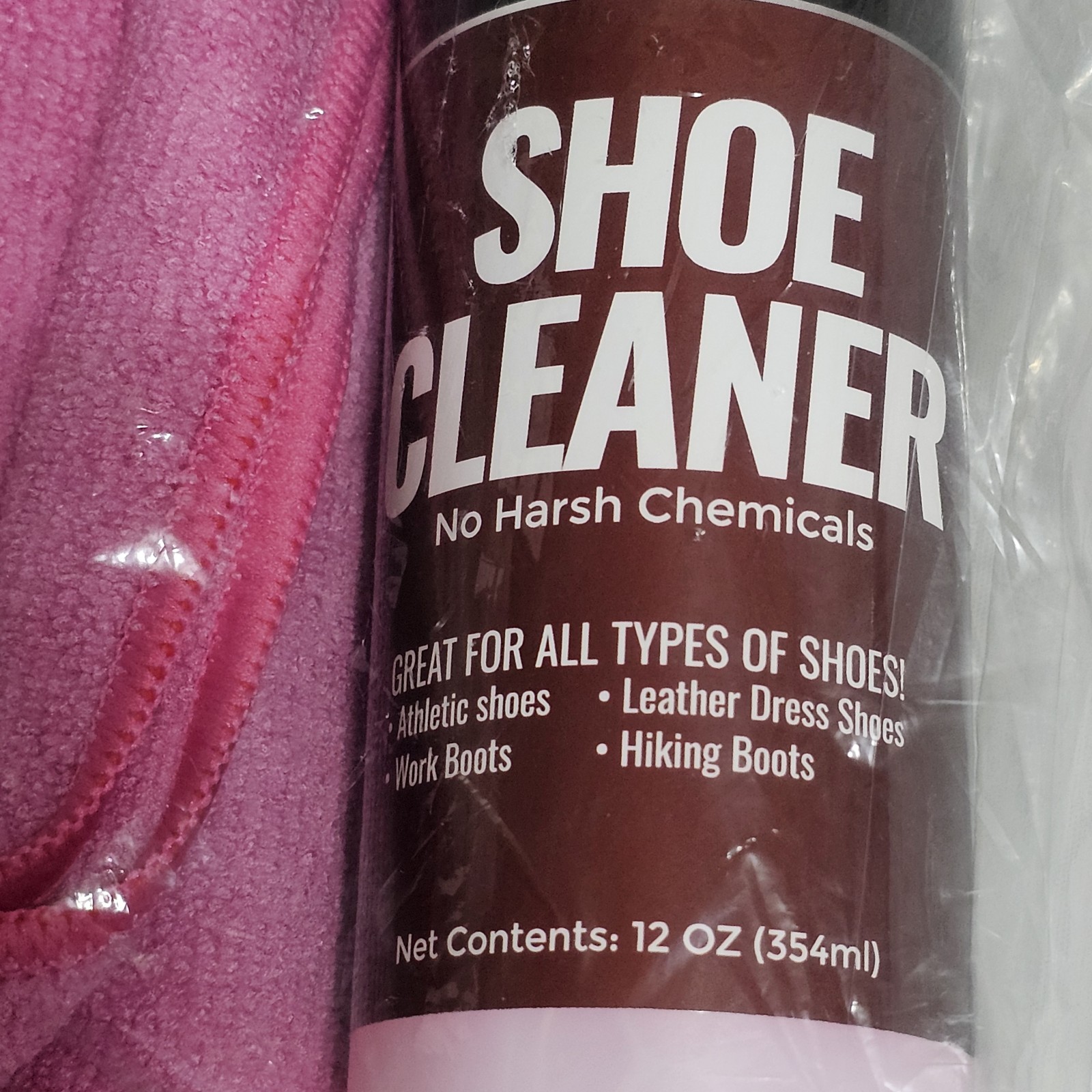 Quick ’n Brite Shoe Cleaner Kit With Cloth, Brush & Sprayer 12 Oz