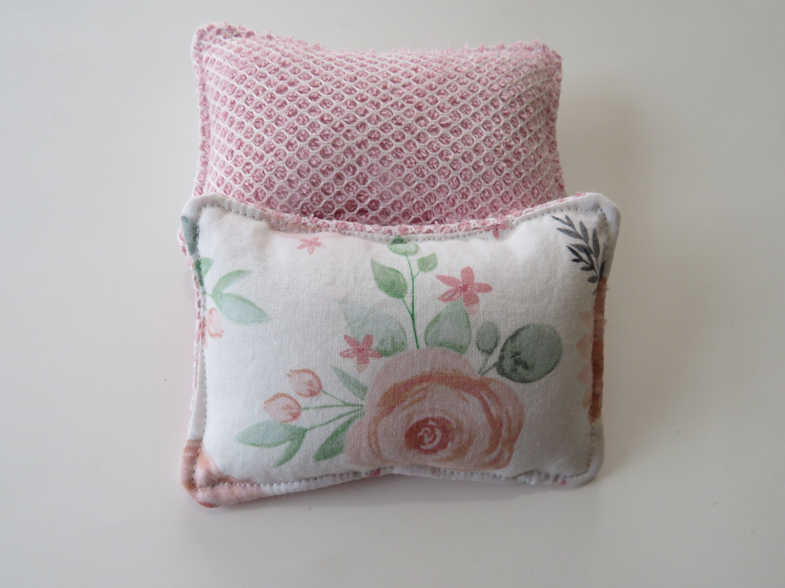 Reusable Sponge Pink Floral Dish Scrubby Set of 2