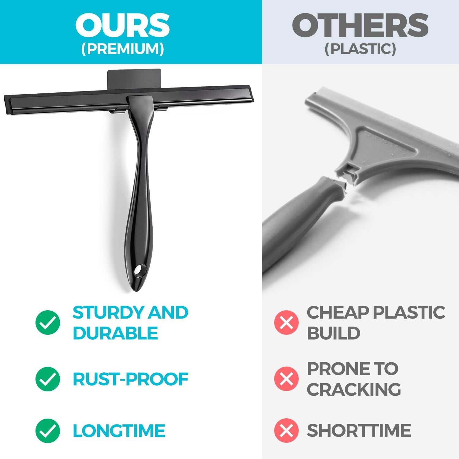 2PACK 12-Inch All-Purpose Shower Squeegee for Shower Doors, Bath Linen Sets, …