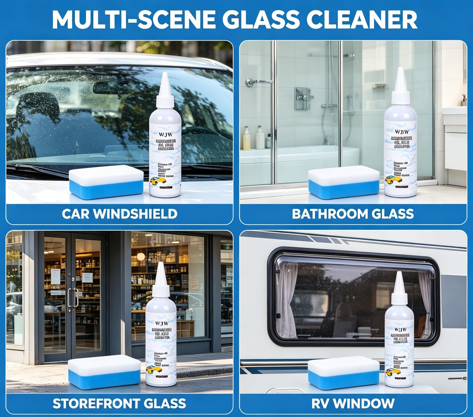 Glass Emulsion Cleaner, Windshield Oil Film Remover, Nano Rare Earth Windshie…
