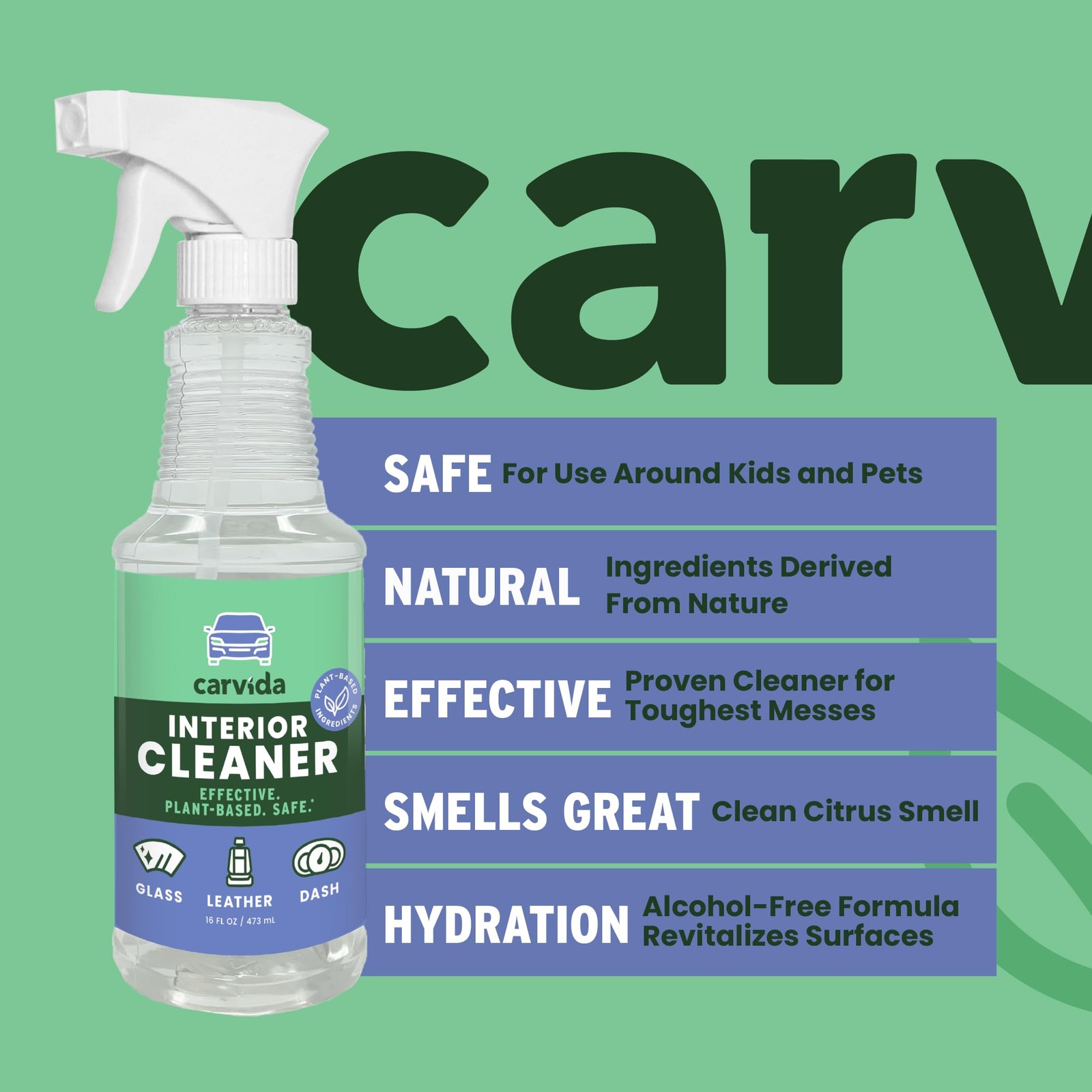 Interior Cleaner Nontoxic Allpurpose Car Cleaning Spray Natural Grapefruit Scent