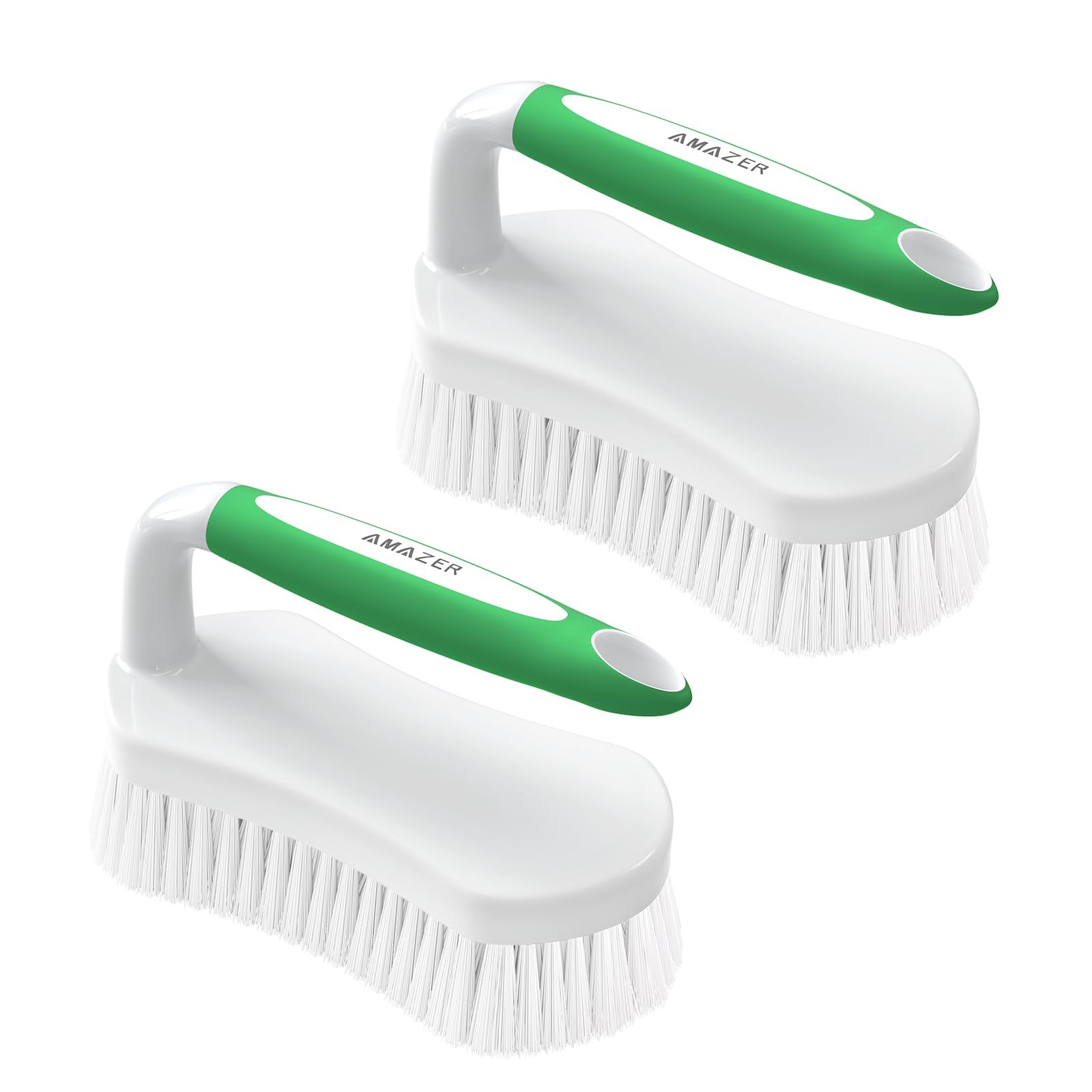 Scrub Brush for Cleaning Comfort Grip Shower Scrubber Stiff Bristles with Han…