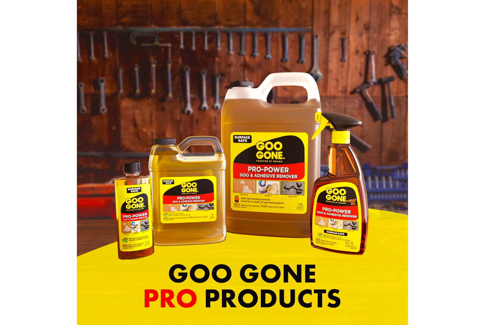 Goo Gone Pro-Power Heavy Duty Adhesive Remover Spray Citrus Scent, 24 oz 2 Pack