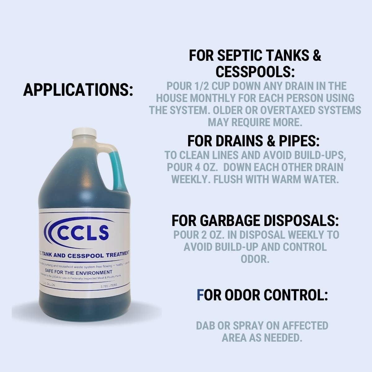 1-Gallon Organic Septic Tank Treatment: Non-Toxic Bacteria Additive for Health