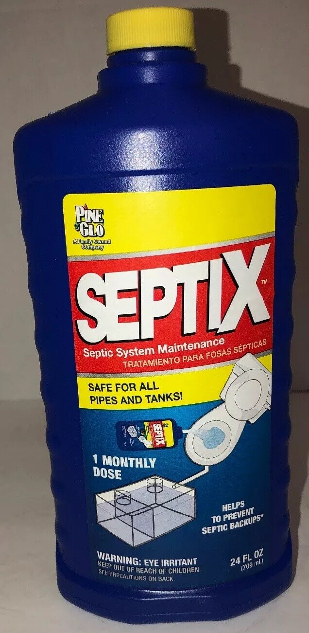 1-Septix,Treatment For Septic Tanks & Systems,Highly Concentrated 24 Oz Pine Glo