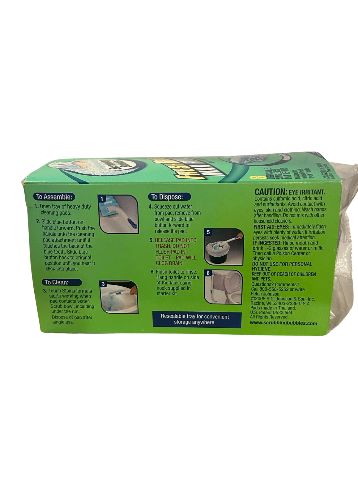Scrubbing Bubbles Fresh Brush Max Refill Pads Toilet Cleaning System Heavy Duty