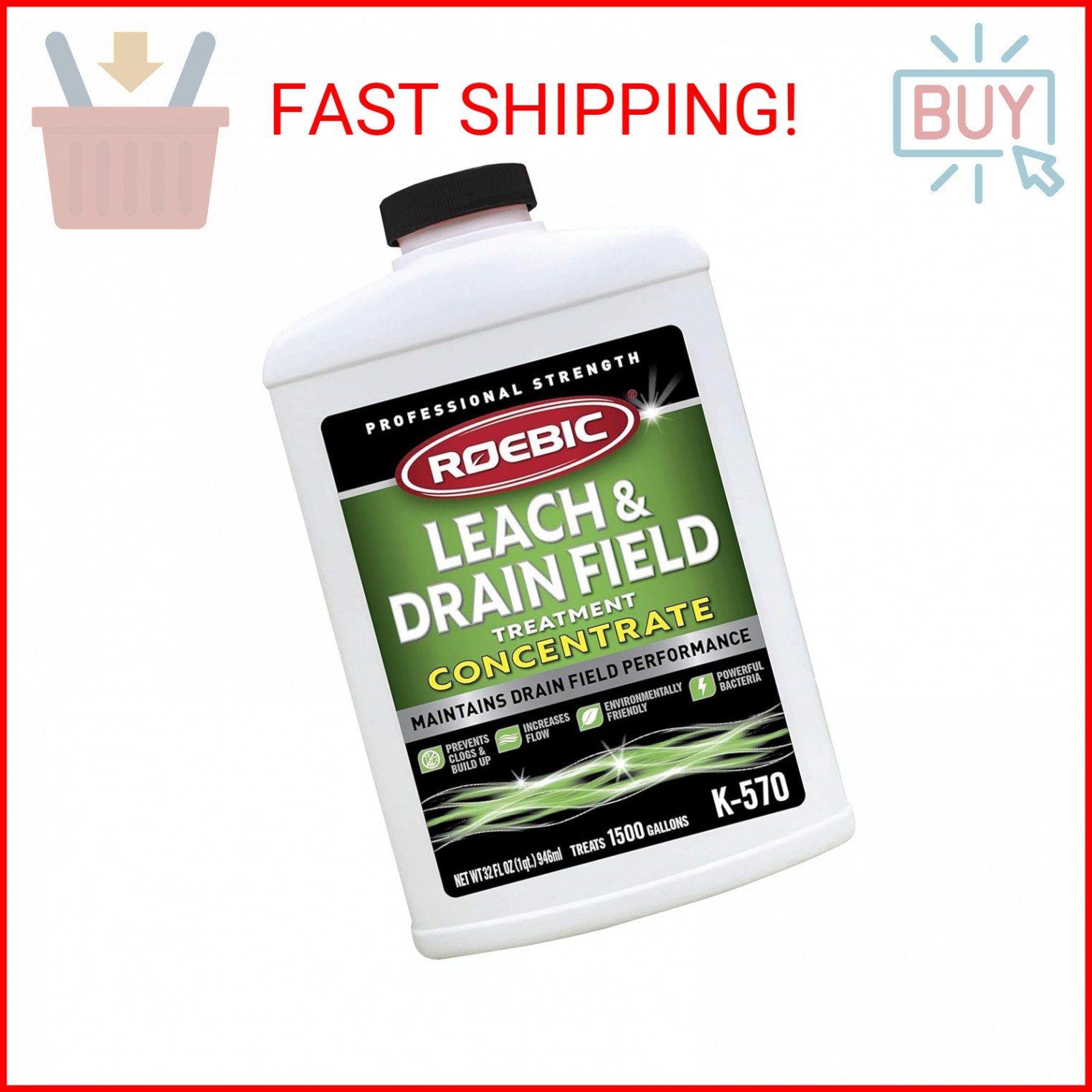 Roebic K-570-Q 32-Ounce Leach And Drain Field Opener Concentrate
