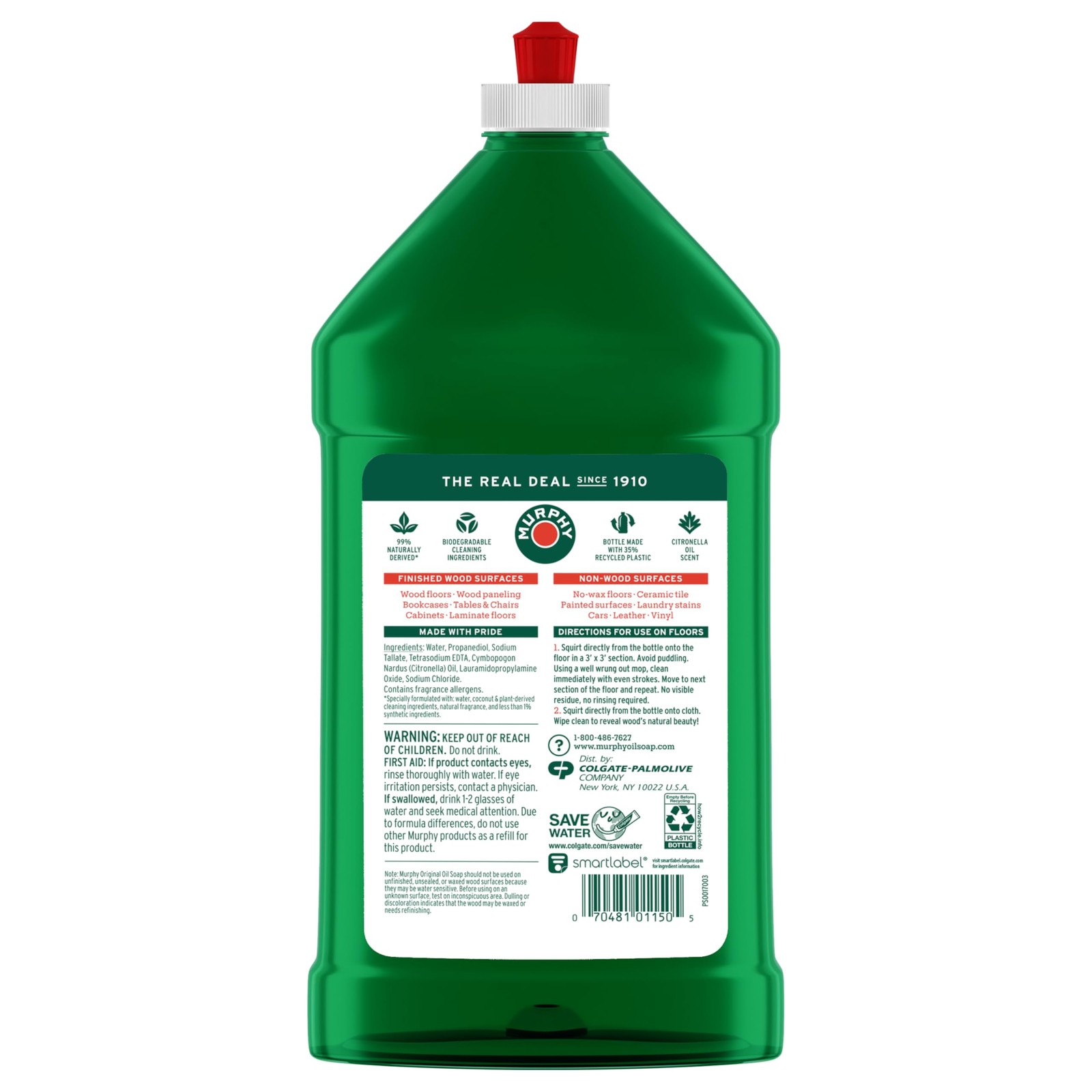 Oil Soap Squirt and Mop Floor Cleaner, 192 Oz (32 Oz, 6 Pack) – Bulk Cleaning…