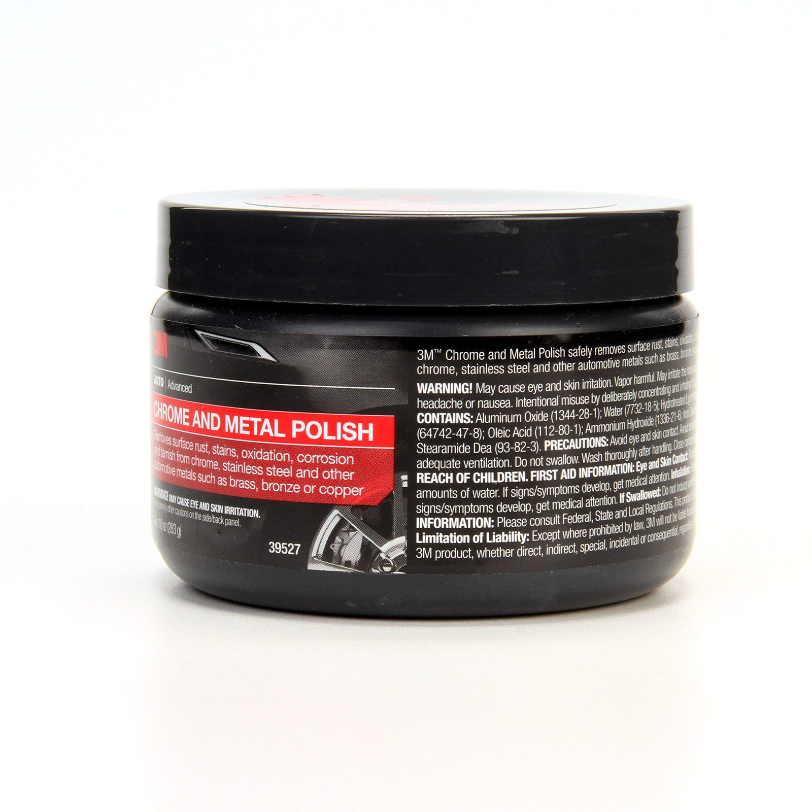 Chrome and Metal Polish, 39527, 10 oz, Used on Wheels, Trim and Bumpers,