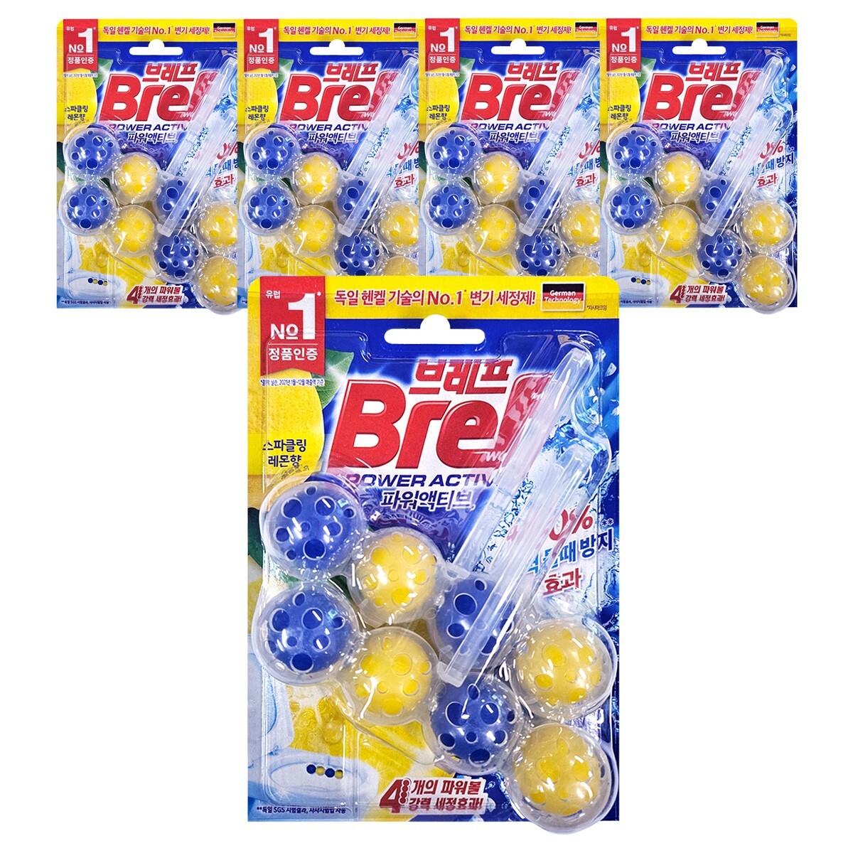 Henkel Bref Power Active Toilet Bowl Cleaner Sparkling Lemon 50g x 10pcs