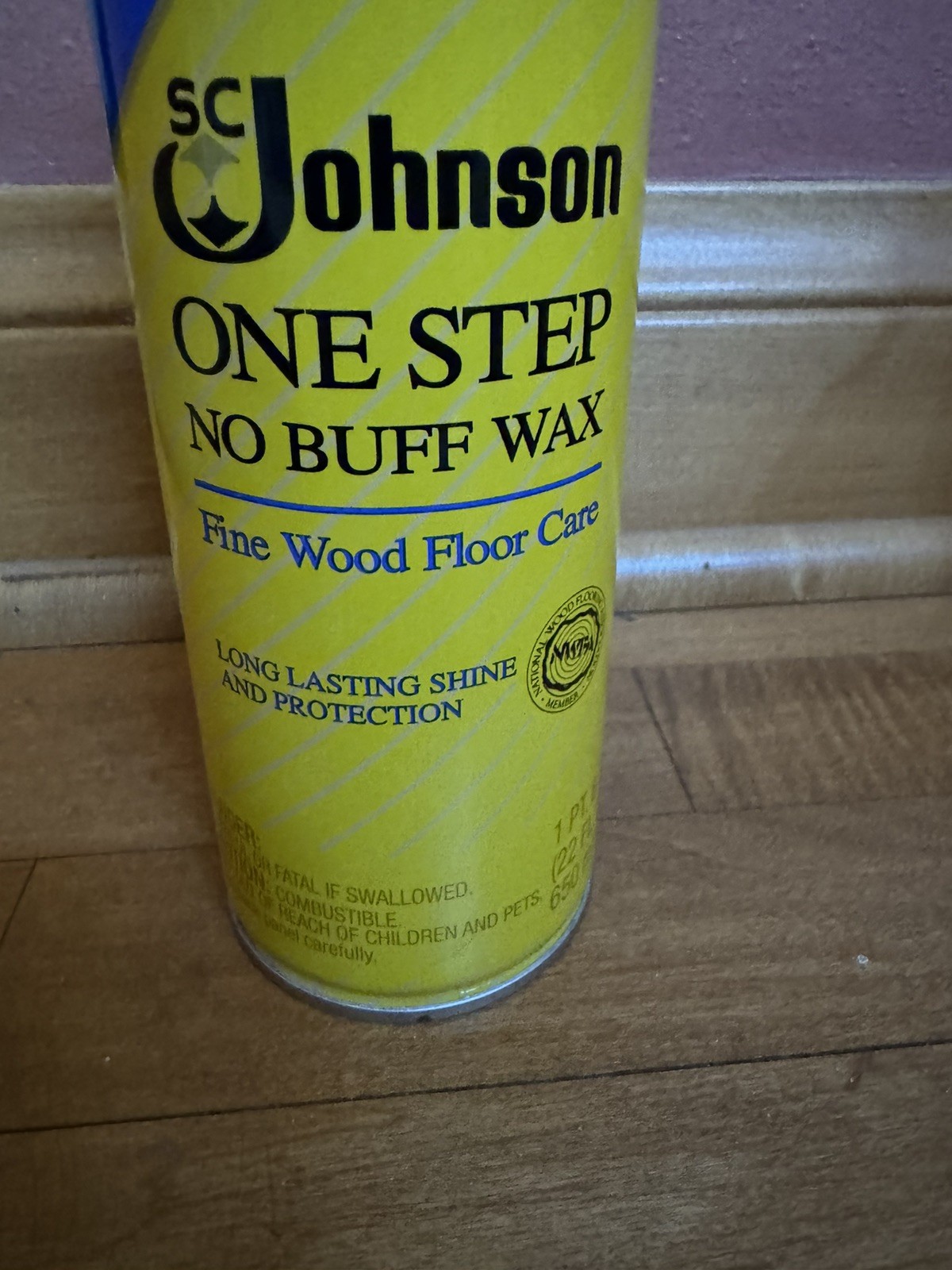 SC Johnson One Step No Buff Wax Fine Wood Floor Care 22 fl oz Discontinued New