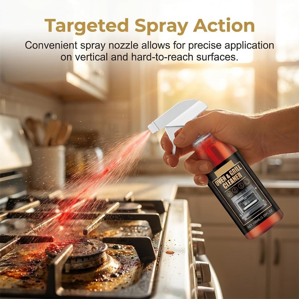 3x Kitchen Heavy Oil Cleaner Spray 100Ml for Ovens,Countertops,Stovetop Cleaning