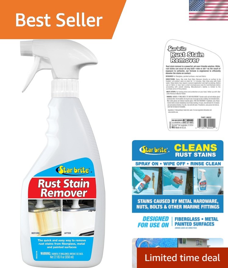 22 Oz Fast-Acting Rust & Corrosion Stain Remover – Safe for Fiberglass & Metal