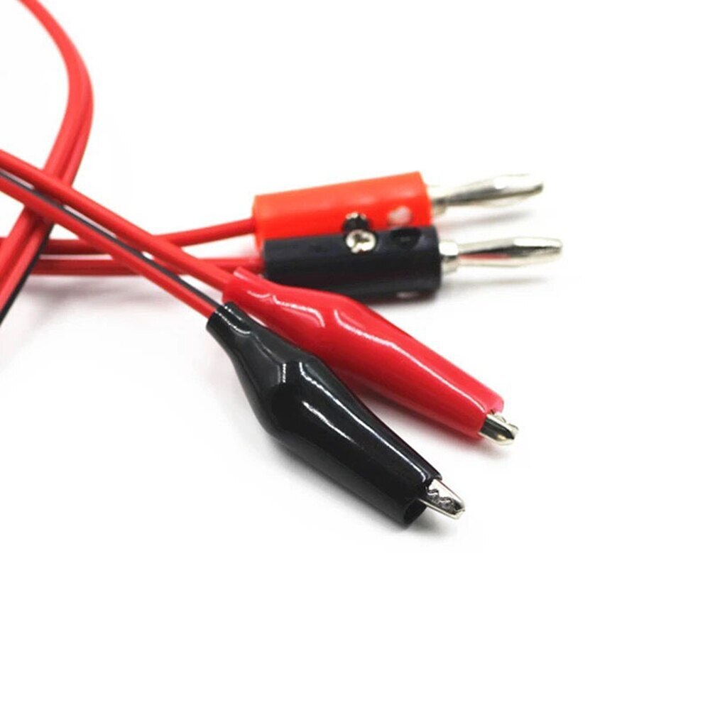 1PCS 1M Alligator Test Lead Clip To AV Banana Plug Connector TO Dual Tester
