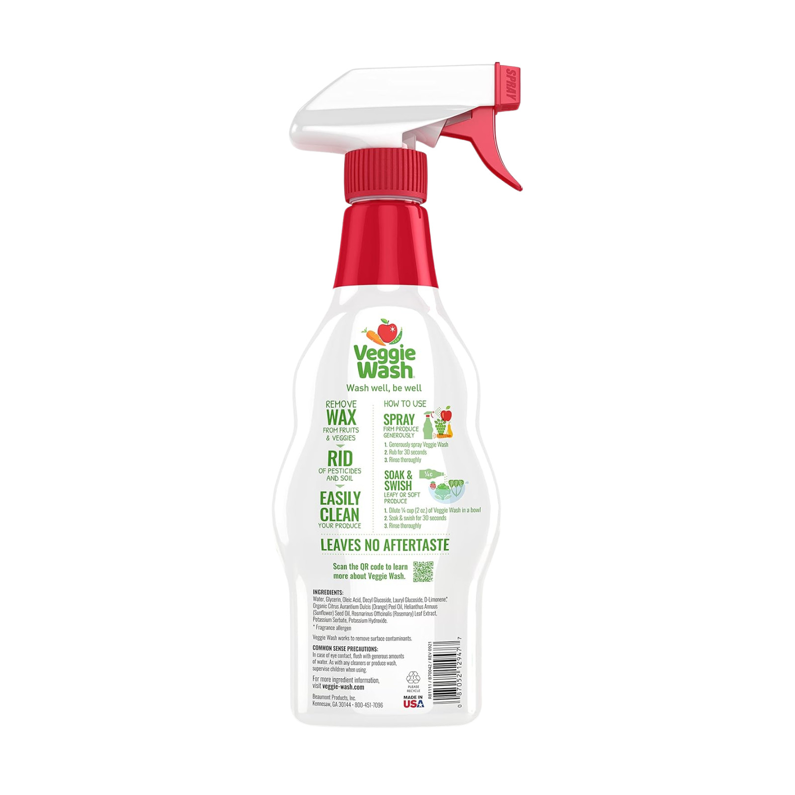 Veggie Wash Fruit & Vegetable Wash, Produce Wash and Cleaner, 16-Fluid Ounce 2pk