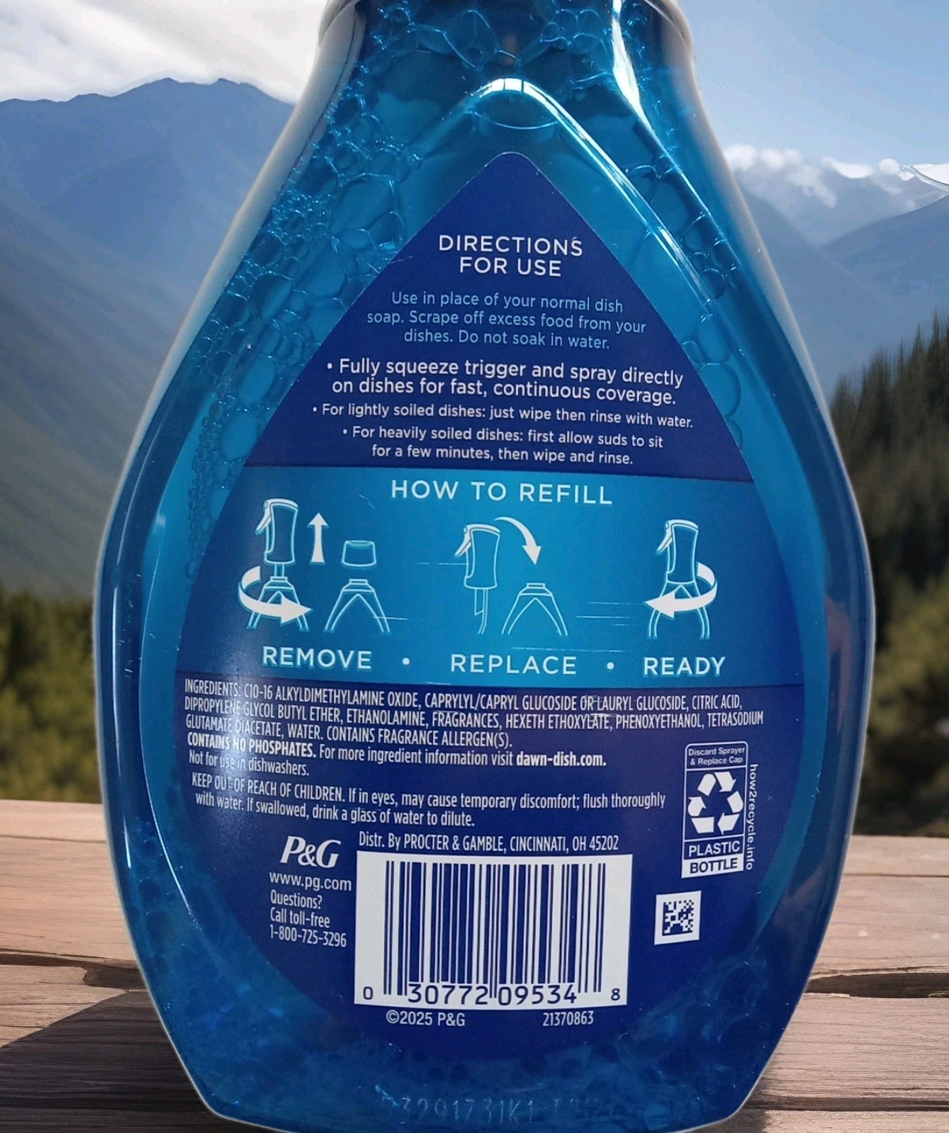Dawn Powerwash Platinum Dish Multi-Purpose Spray Soap Refill Lemon Scent 16 oz.