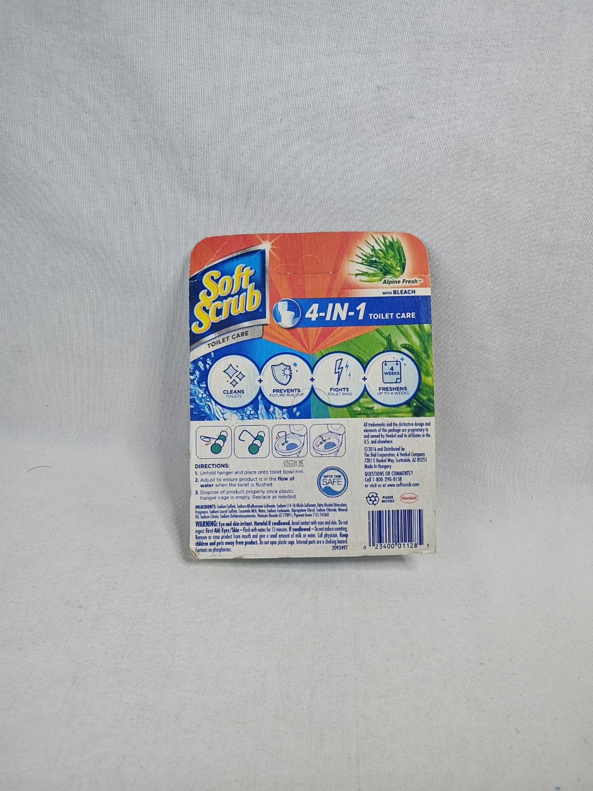 Soft Scrub 4-in-1 Rim Hanger Toilet Bowl Cleaner 1 Count New Discontinued Item